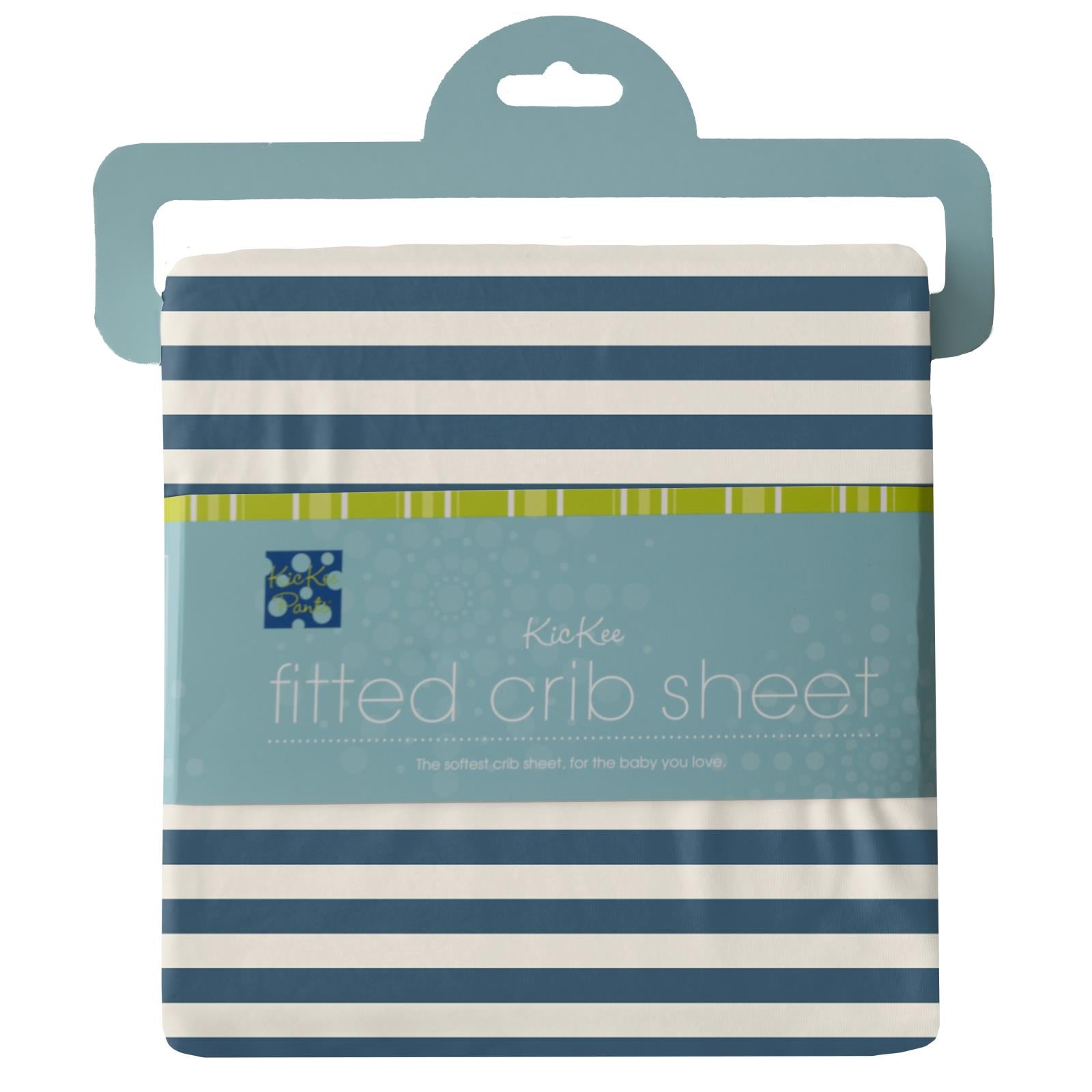 Print Grow with me Crib to Twin Fitted Sheet in Nautical Stripe