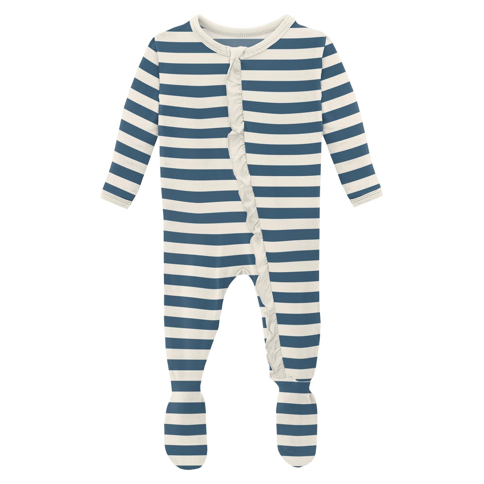 KicKee Pants Calypso Ballerinas ruffle coverall outlet sleeper, 12-18 months