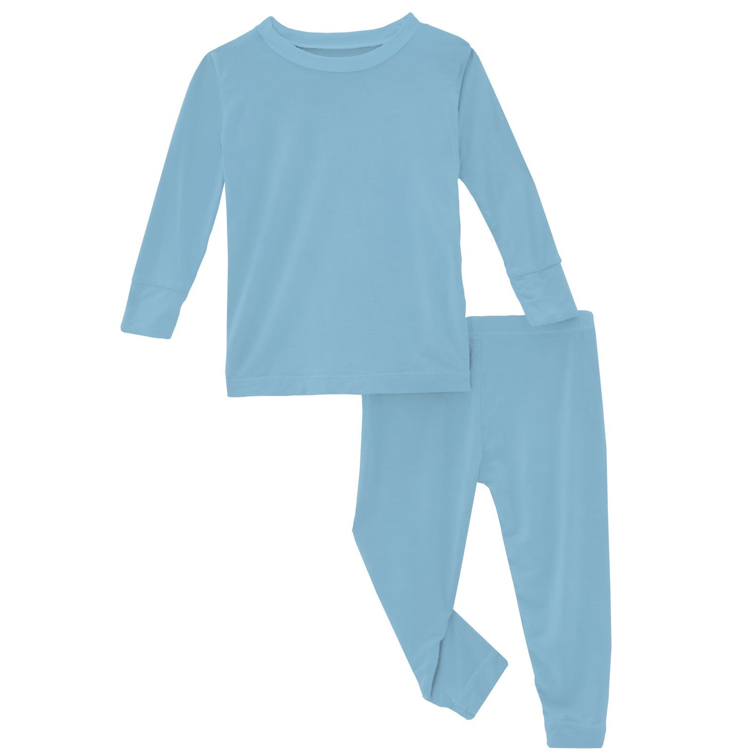 Long Sleeve Pajama Set in Seaside Blue (320171)