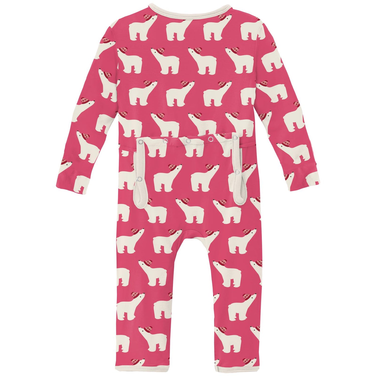 Print Coverall with 2 Way Zipper in Winter Rose Polar Bears