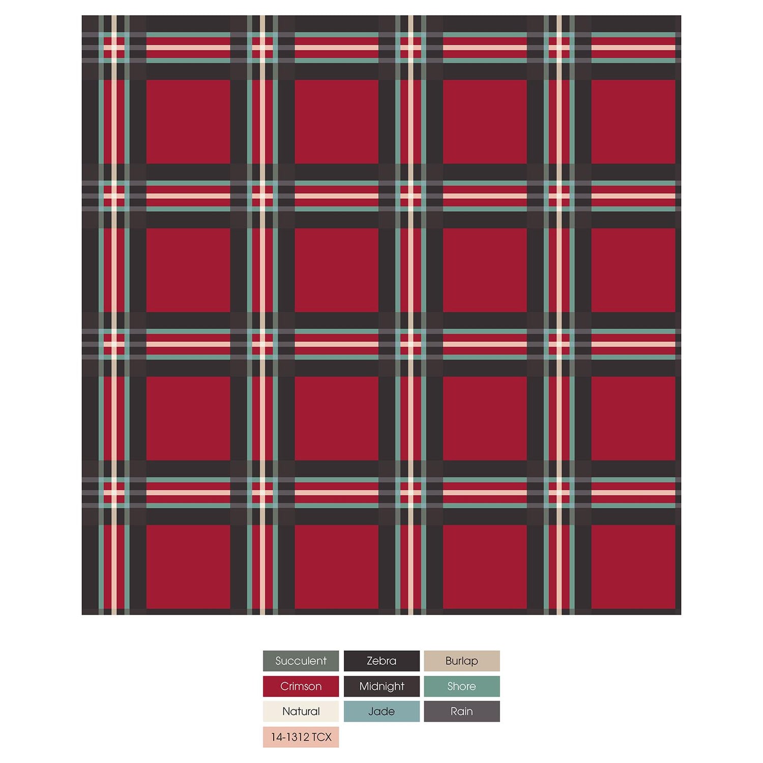 Print Coverall with 2 Way Zipper in Classic Holiday Plaid