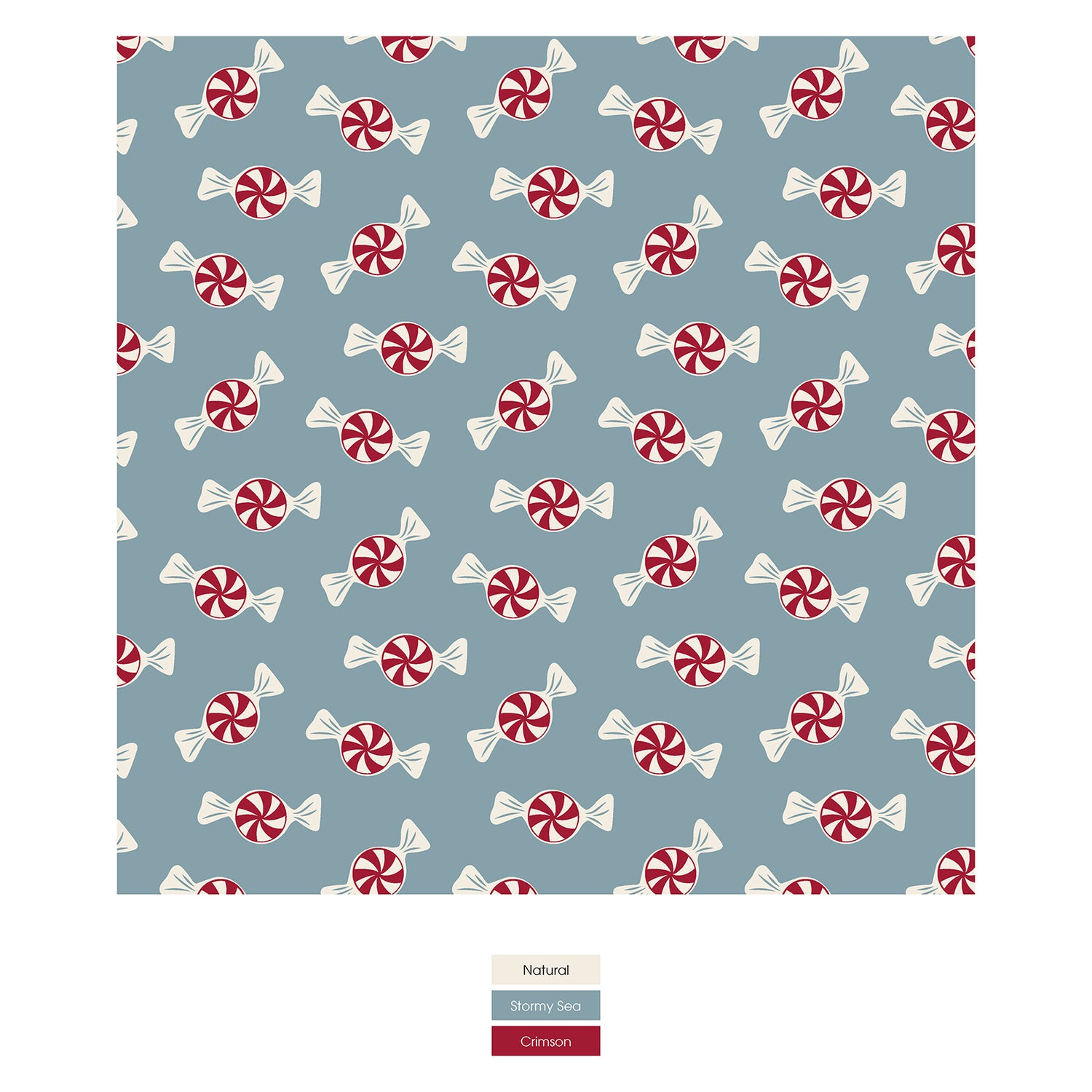 Print Convertible Sleeper with Zipper in Stormy Sea Peppermints