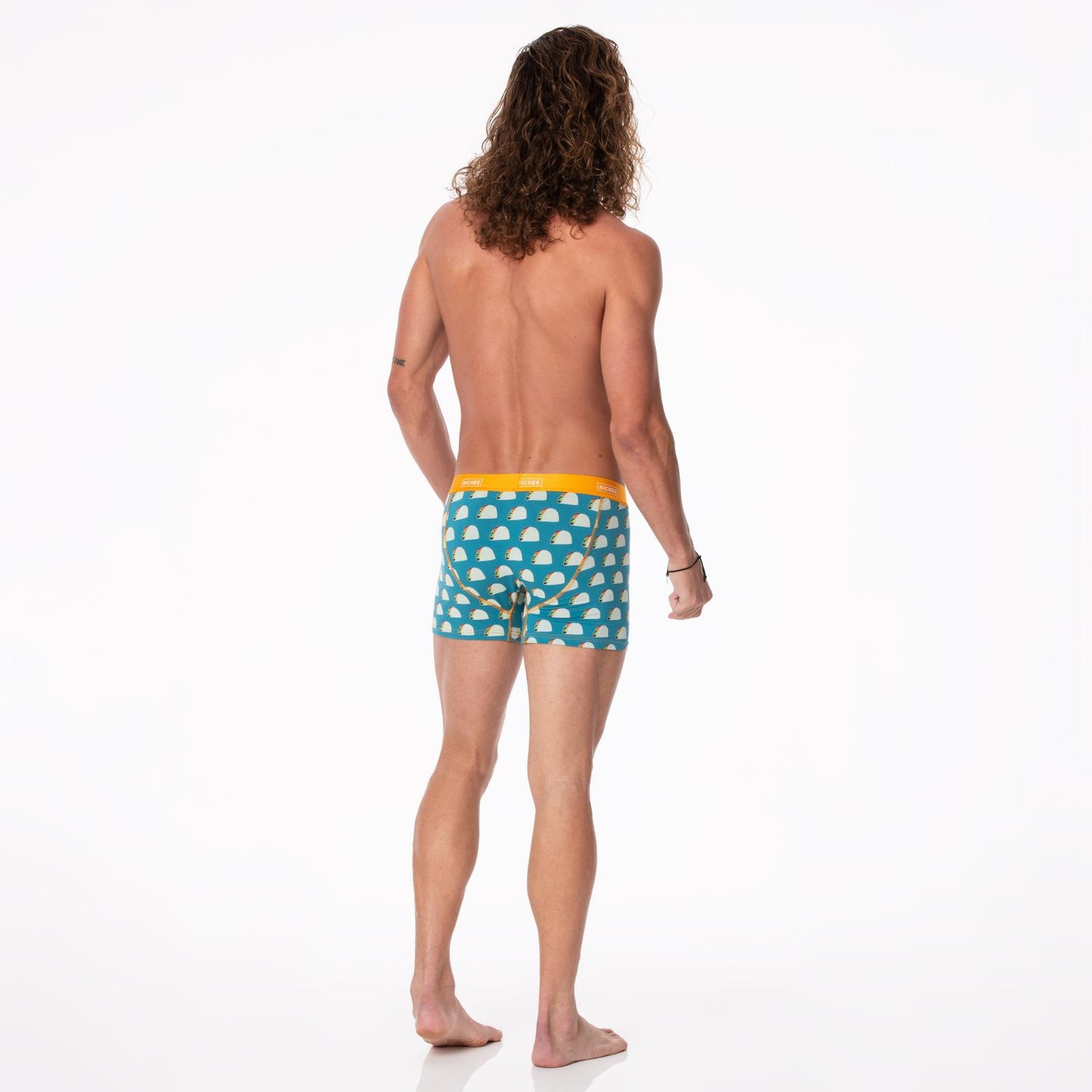 Men's Print Boxer Brief in Seagrass Tacos