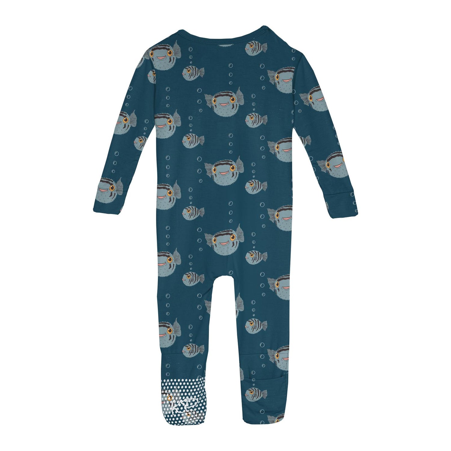 Print Convertible Sleeper with Zipper in Peacock Puffer Family