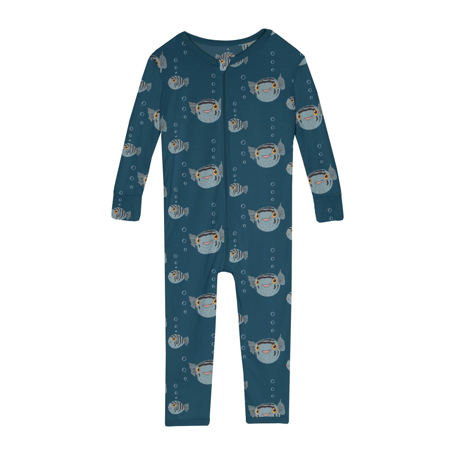 Print Convertible Sleeper with Zipper in Peacock Puffer Family