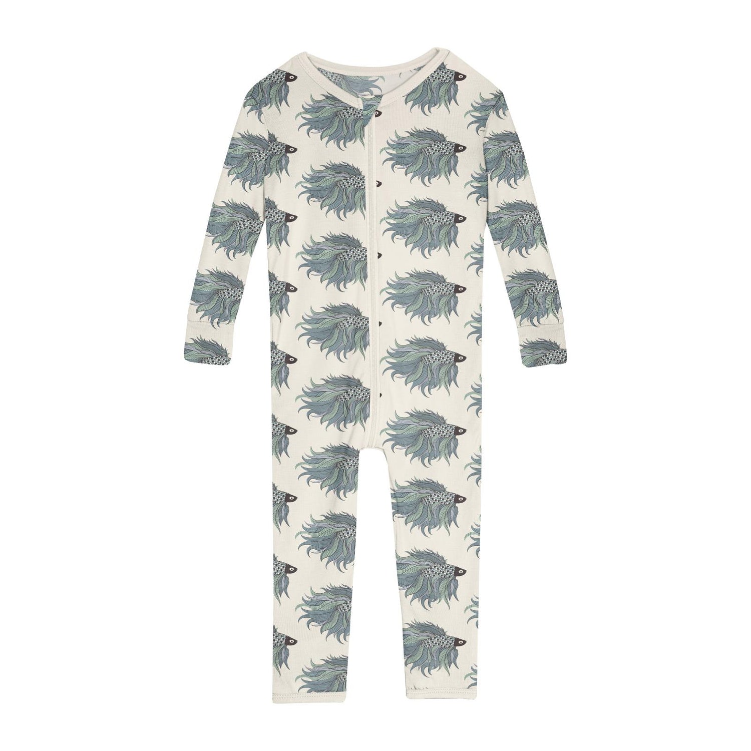 Print Convertible Sleeper with Zipper in Natural Rainbow Fish