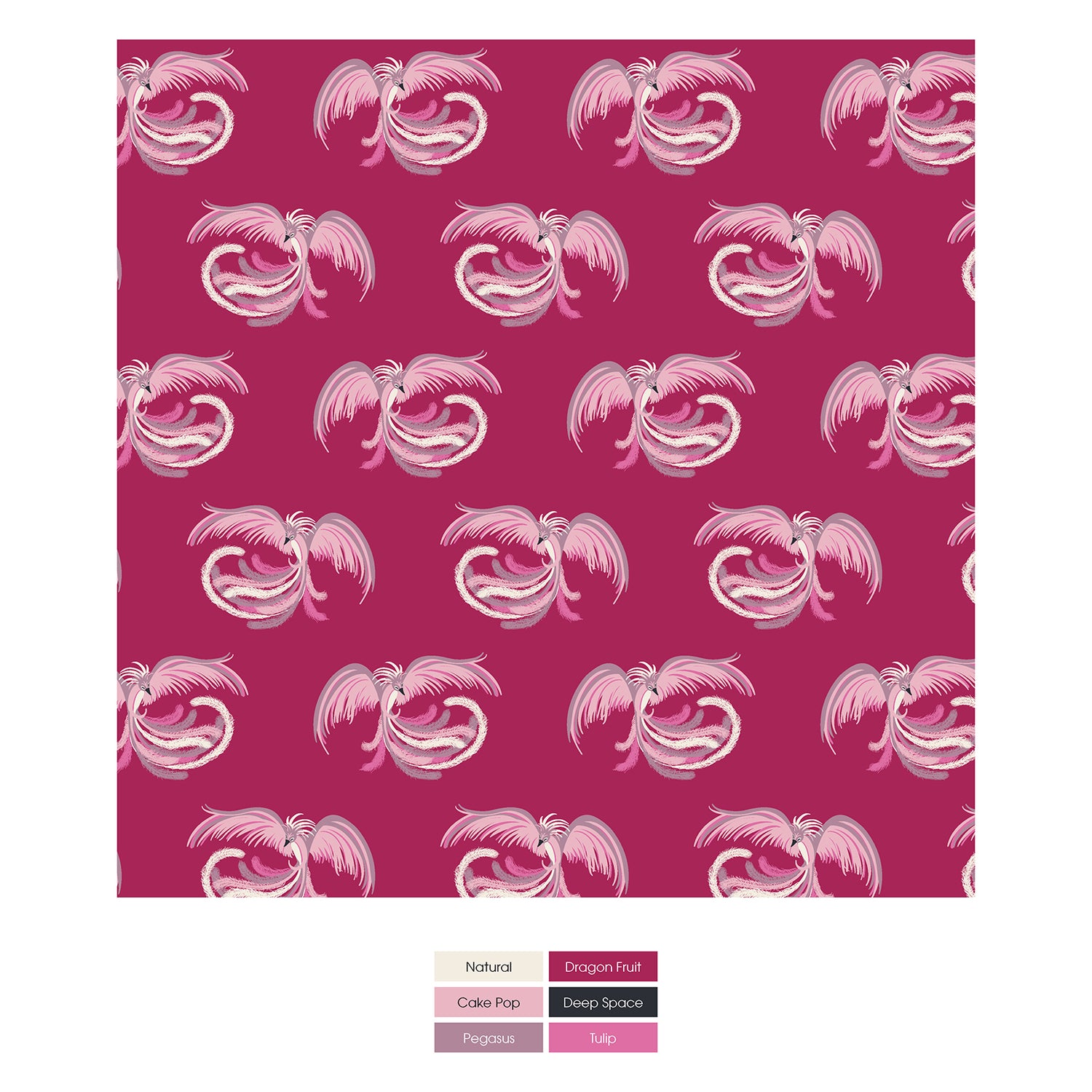 Print Dog Bandana in Dragon Fruit Phoenix