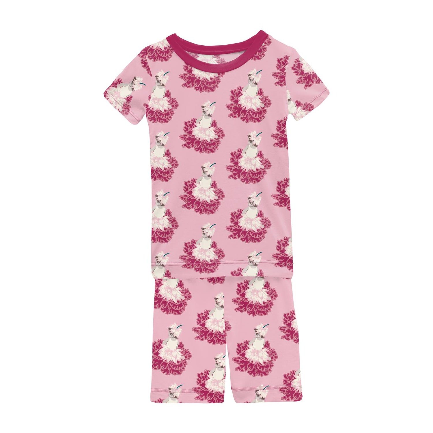 Print Short Sleeve Pajama Set with Shorts in Cake Pop Thumbelina