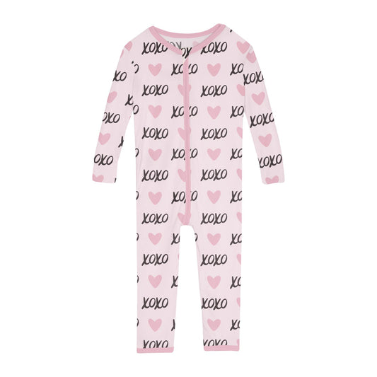 Print Convertible Sleeper with Zipper in Shrinking Violet XOXO