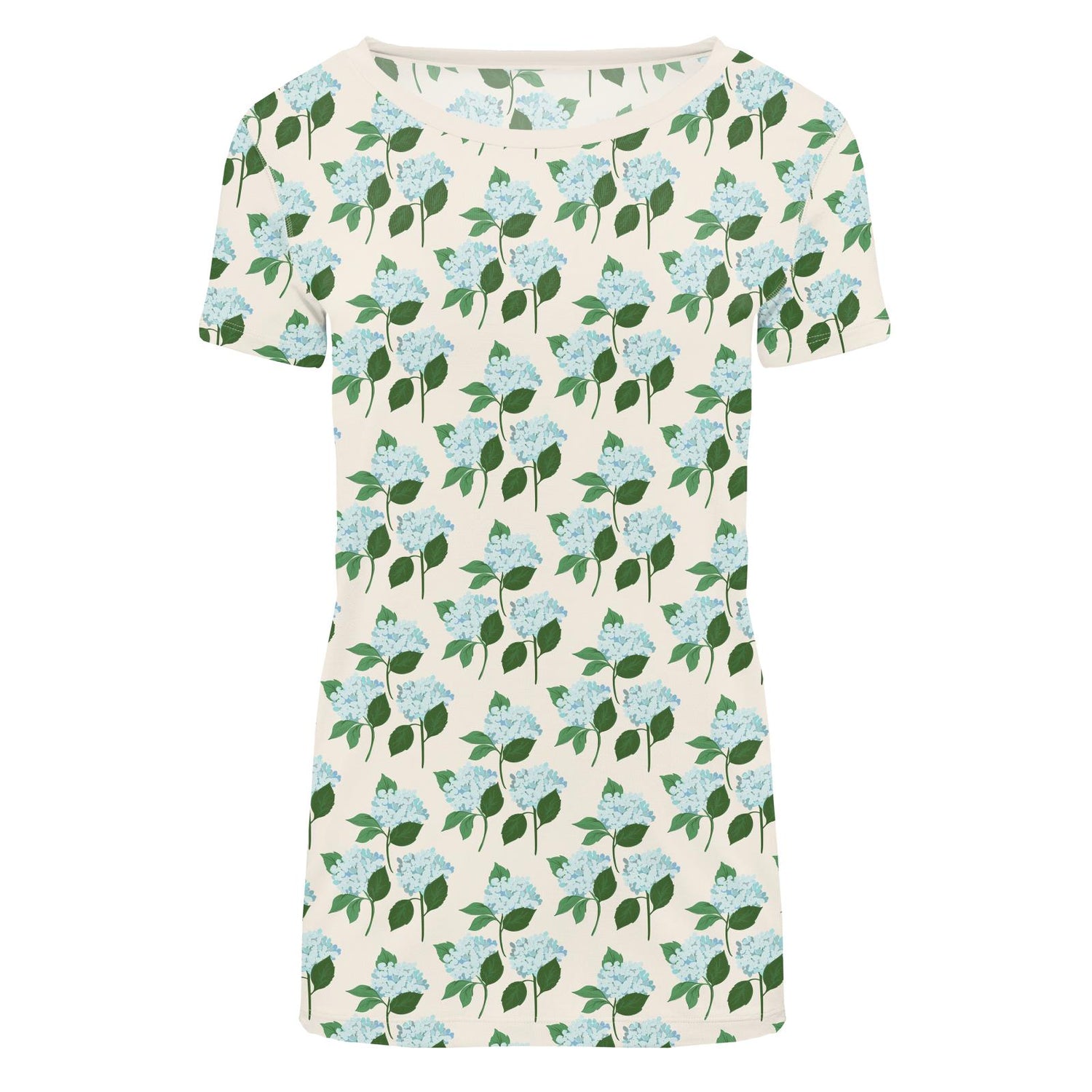 Women's Print Short Sleeve Relaxed Tee in Hydrangea Bouquet (315054)