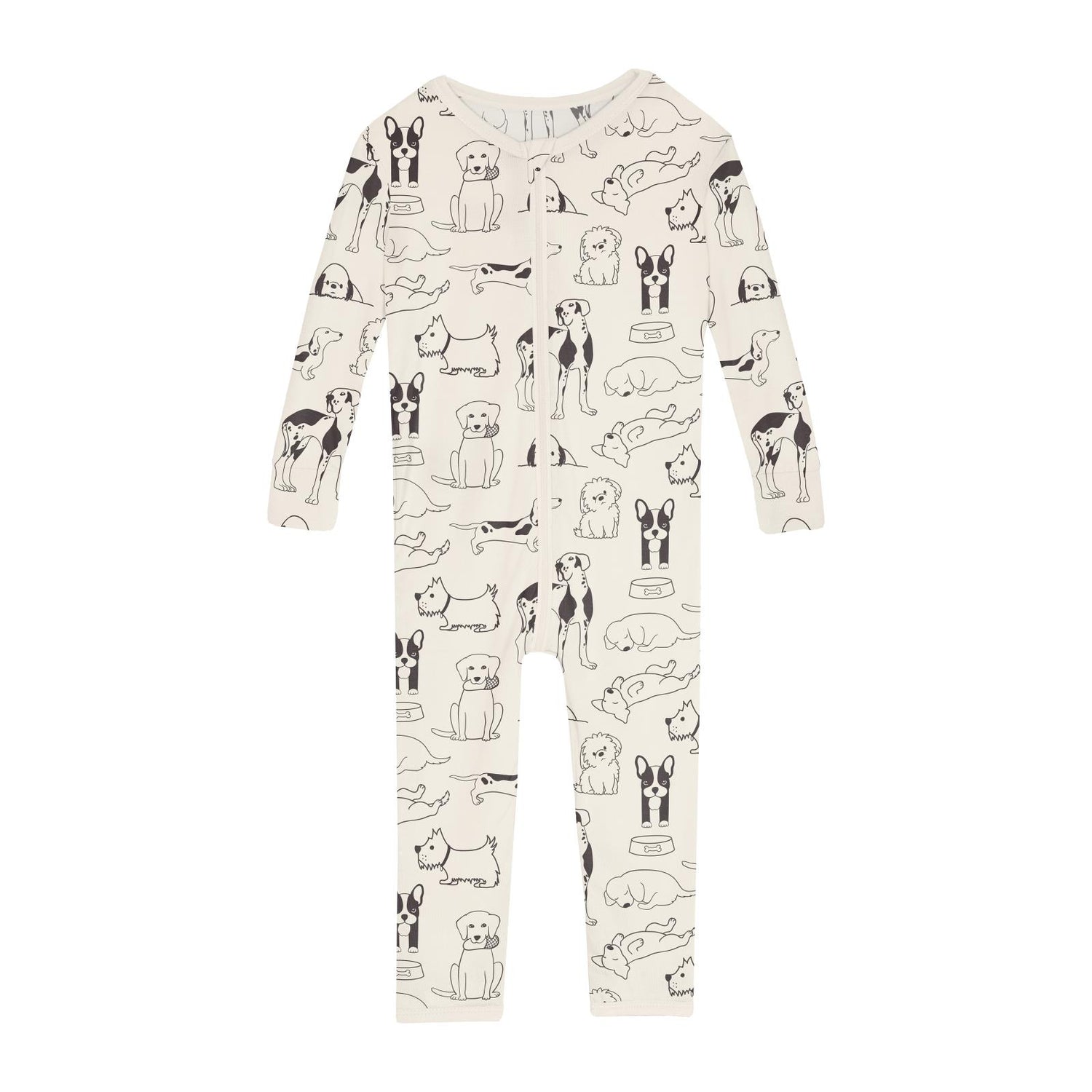 Print Convertible Sleeper with Zipper in Natural Dogs (314409)