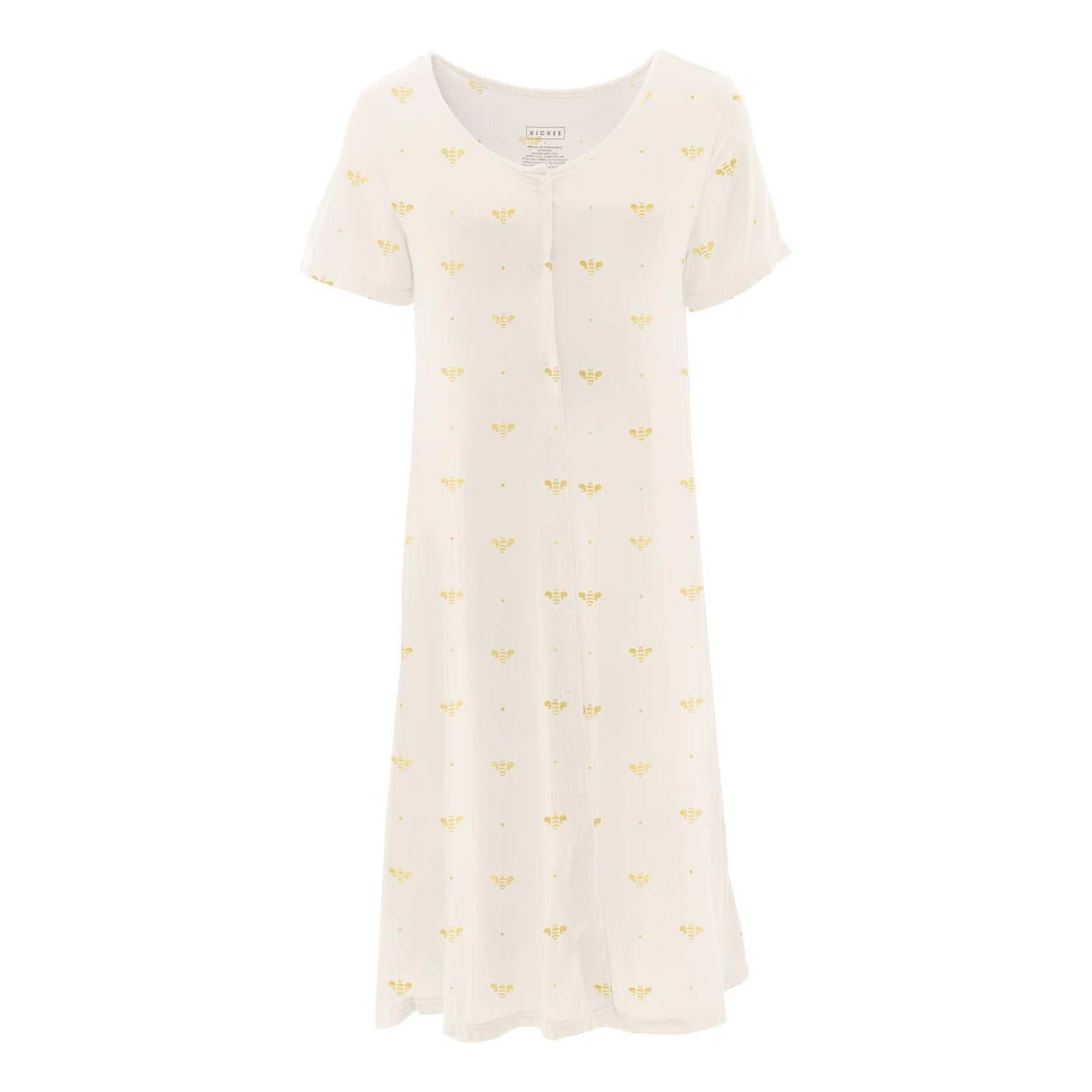 Women's Print Nursing Nightgown in Gold Bees (315085)