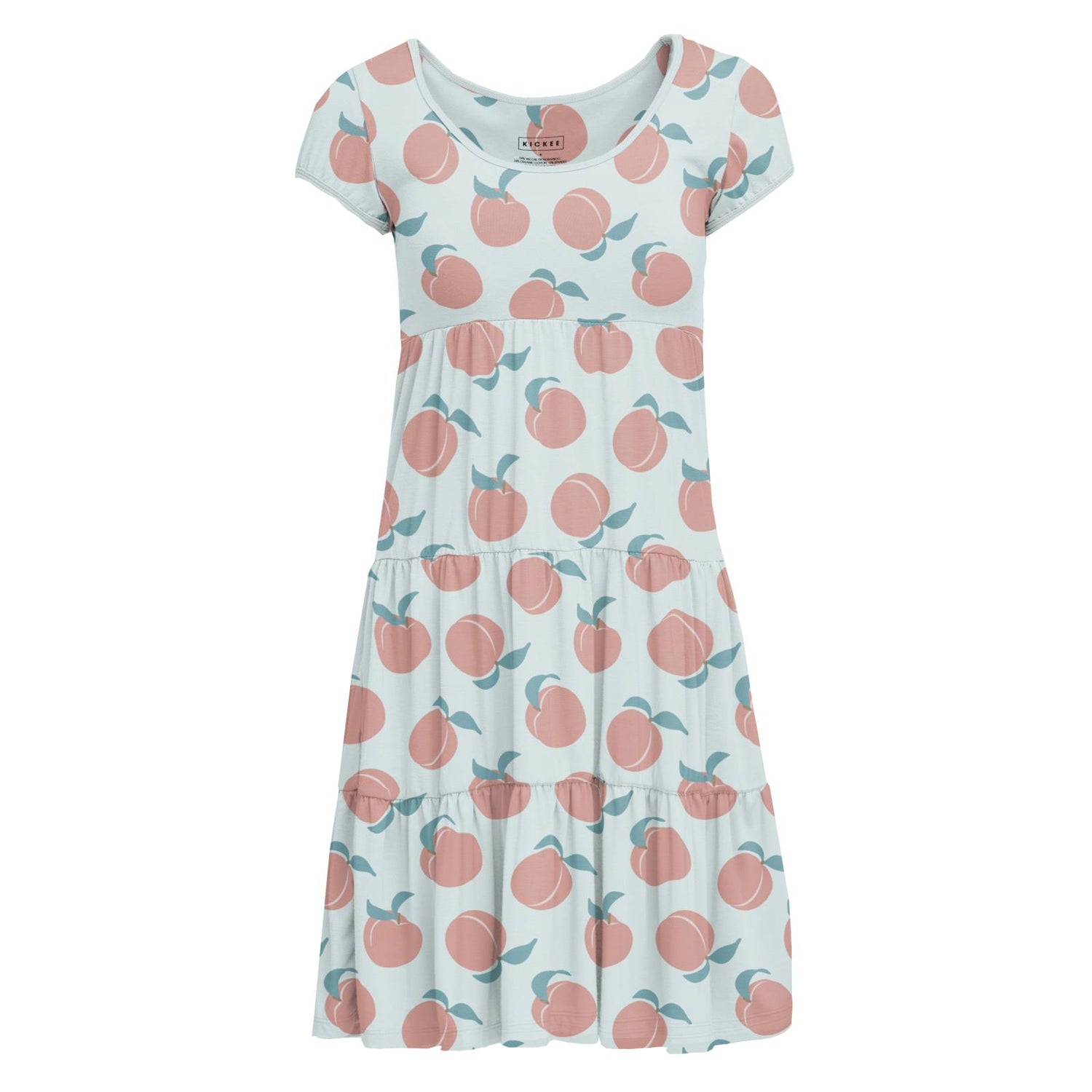 Women's Print Sundress with Luxe Top in Fresh Air Peaches (214838)