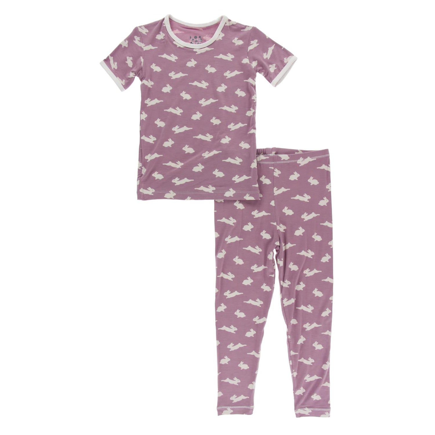 Print Short Sleeve Pajama Set in Pegasus Bunny