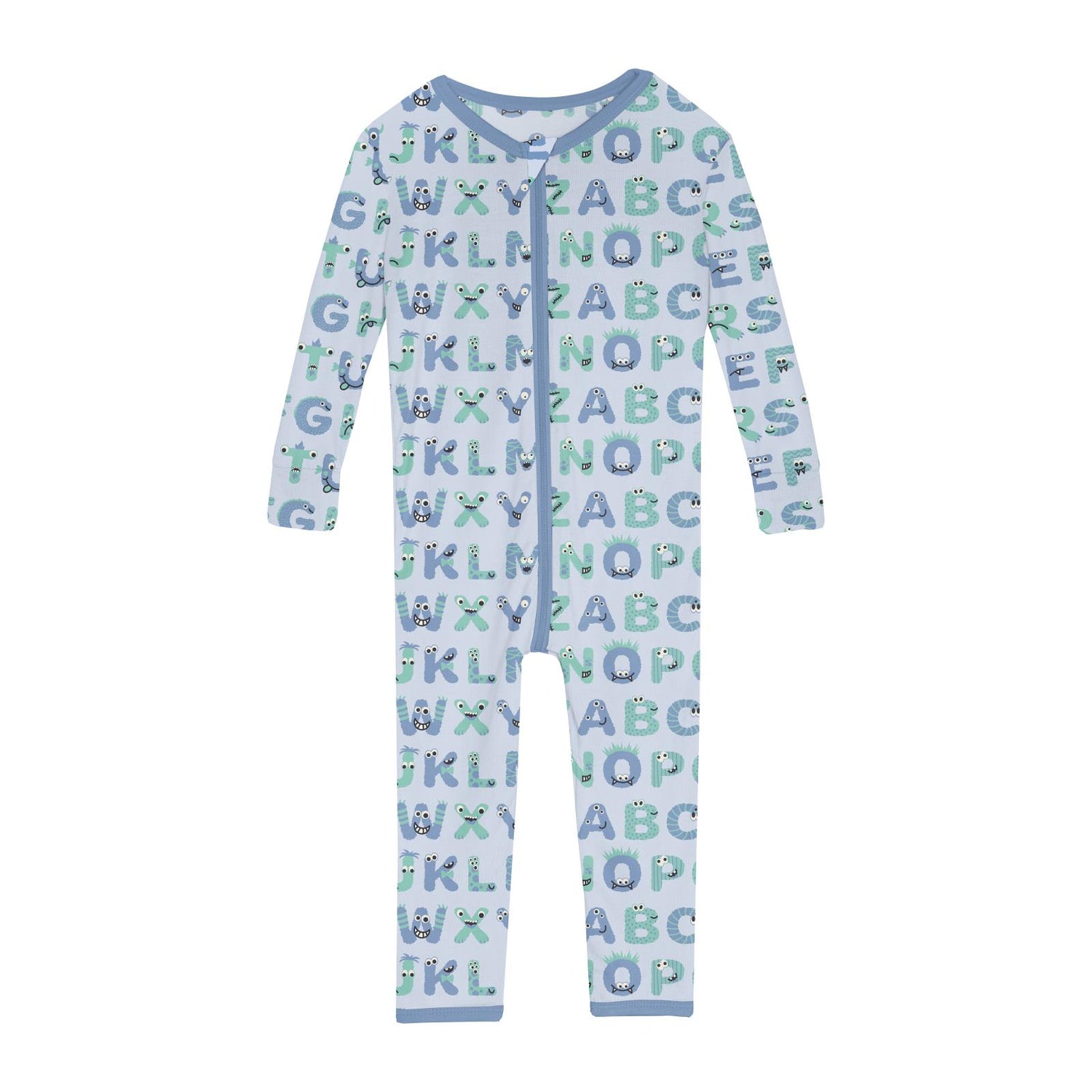 Print Convertible Sleeper with Zipper in Dew ABC Monsters