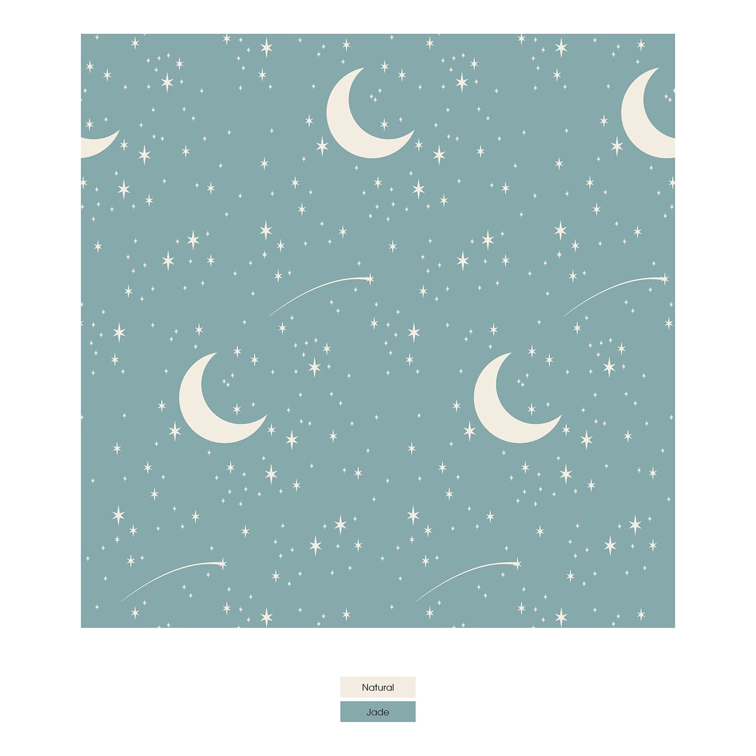 Print Convertible Sleeper with Zipper in Jade Starry Sky & Moon (324220)