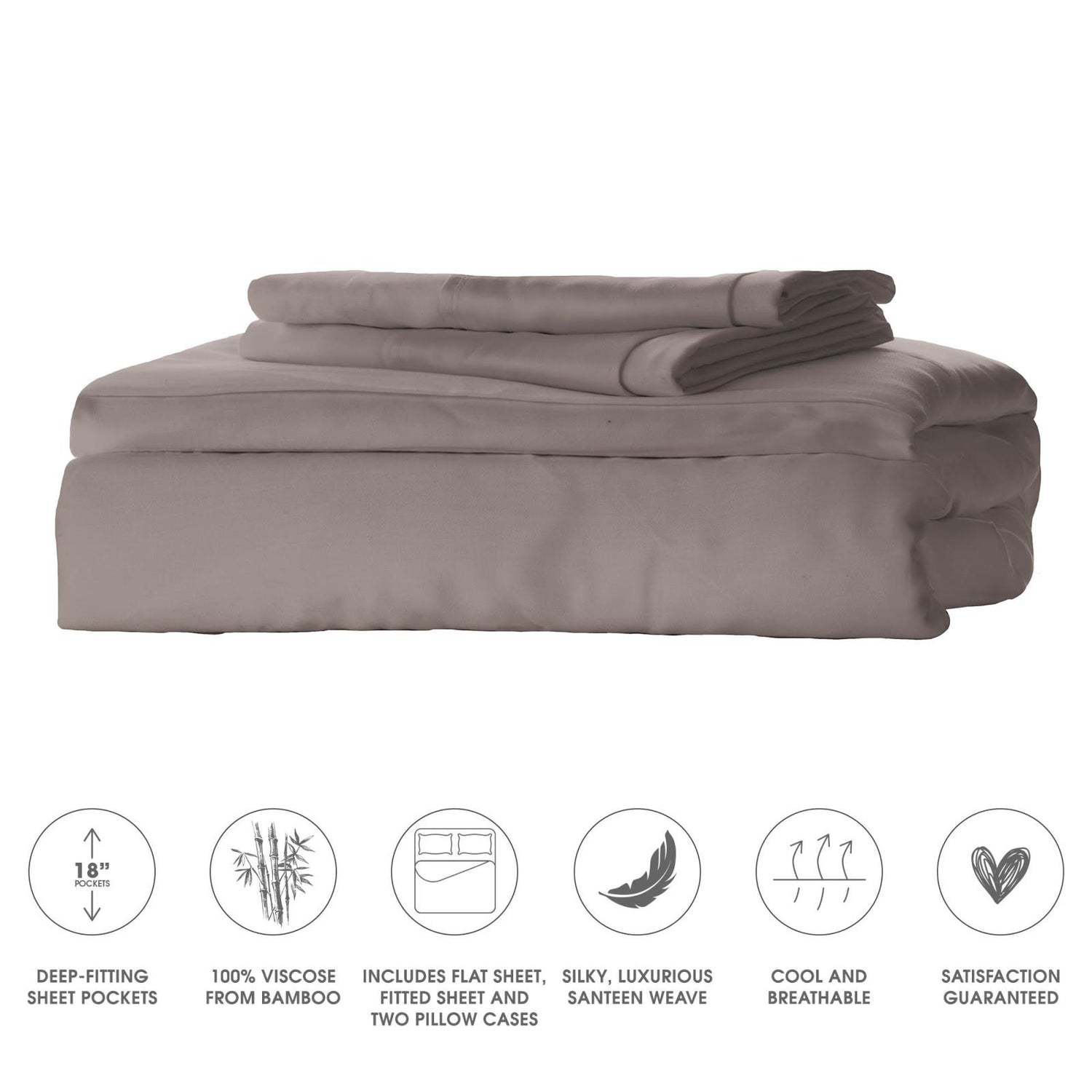 Woven Sheet Set in Stone (340825)