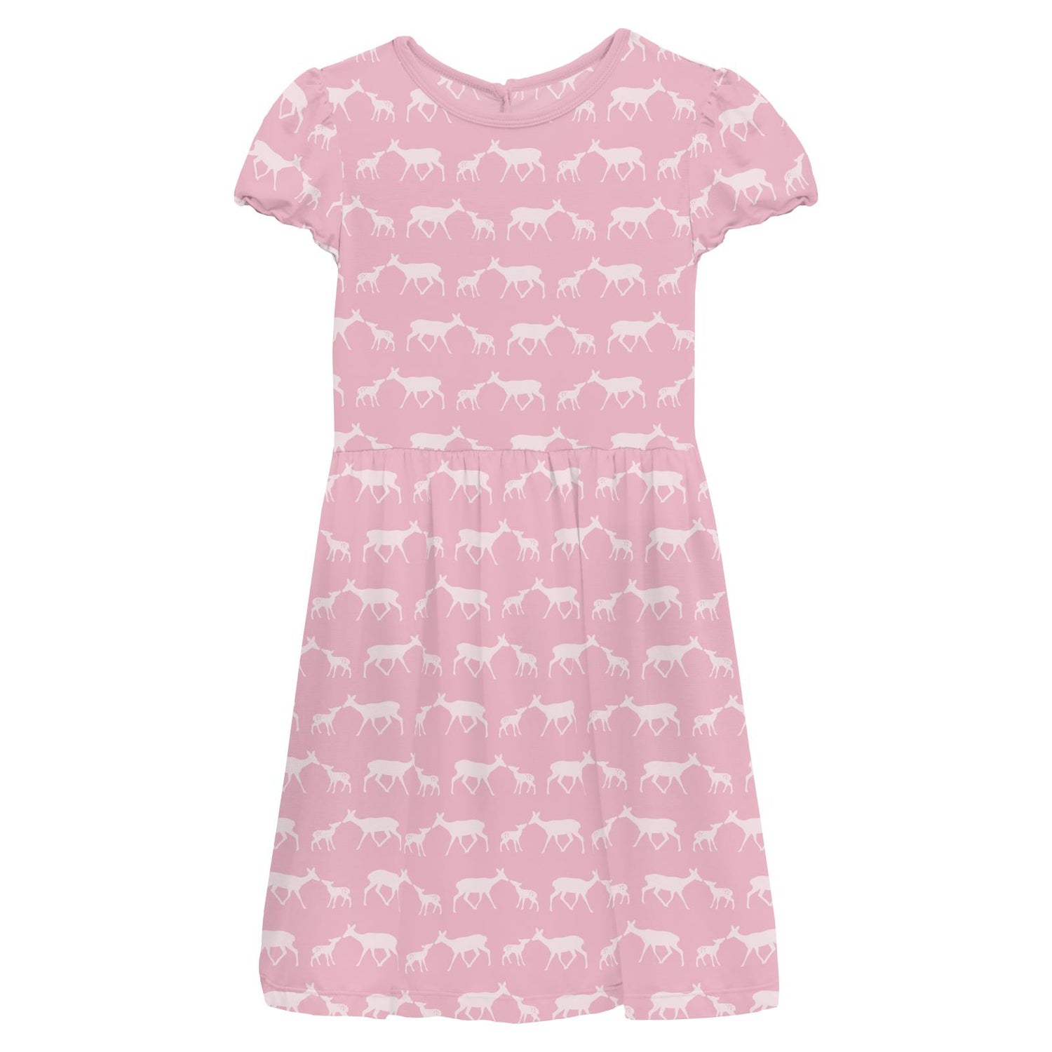 Print Flutter Sleeve Twirl Dress with Pockets in Cake Pop Doe & Fawn (360164)