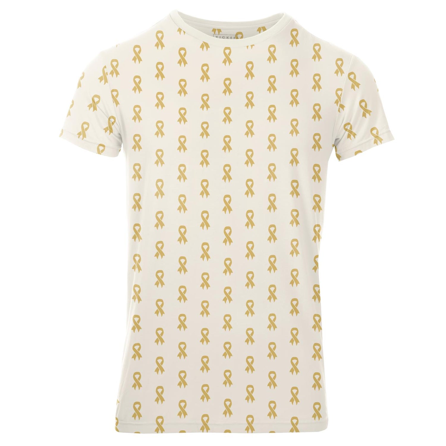 Men's Print Short Sleeve Tee in Gold Ribbon