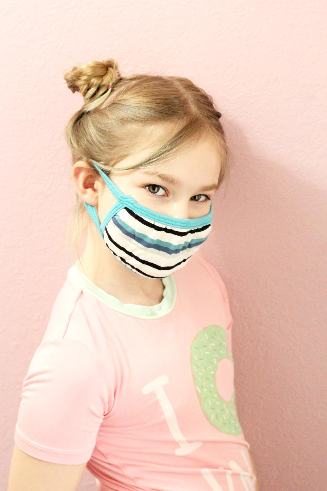 Print Child Mask in Neptune Stripe