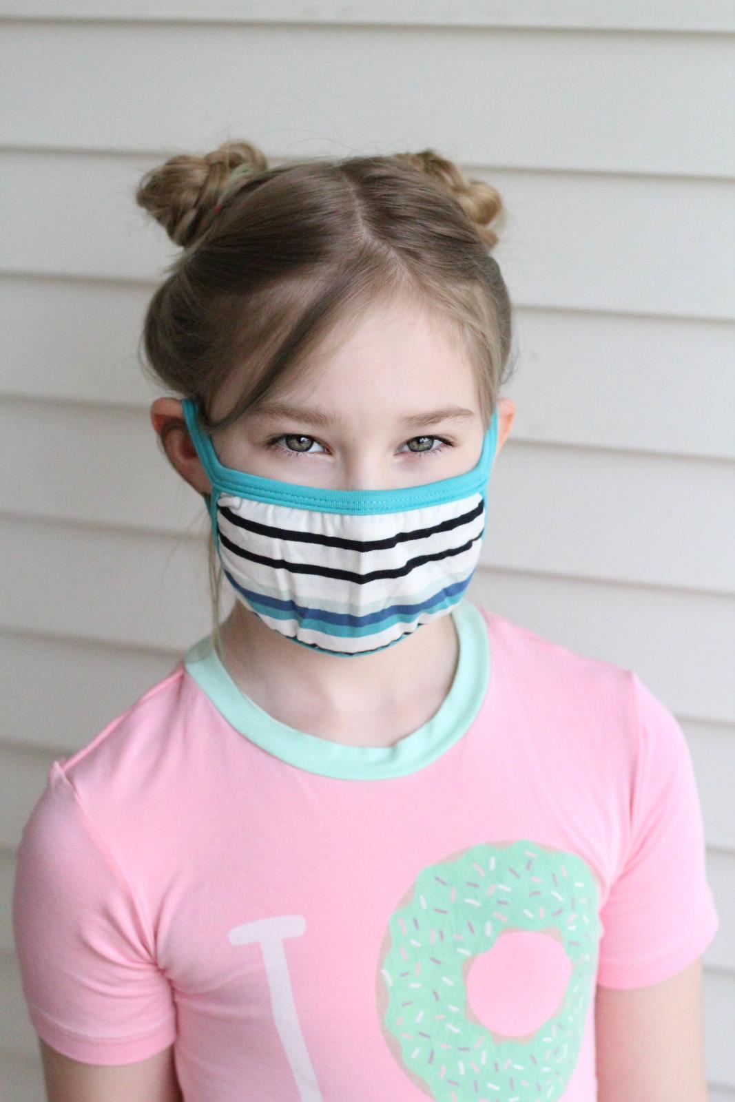 Print Child Mask in Neptune Stripe