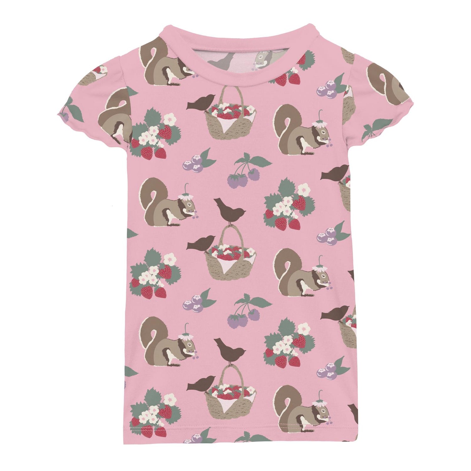 Print Flutter Sleeve Tee in Cake Pop Berry Picking (319596)