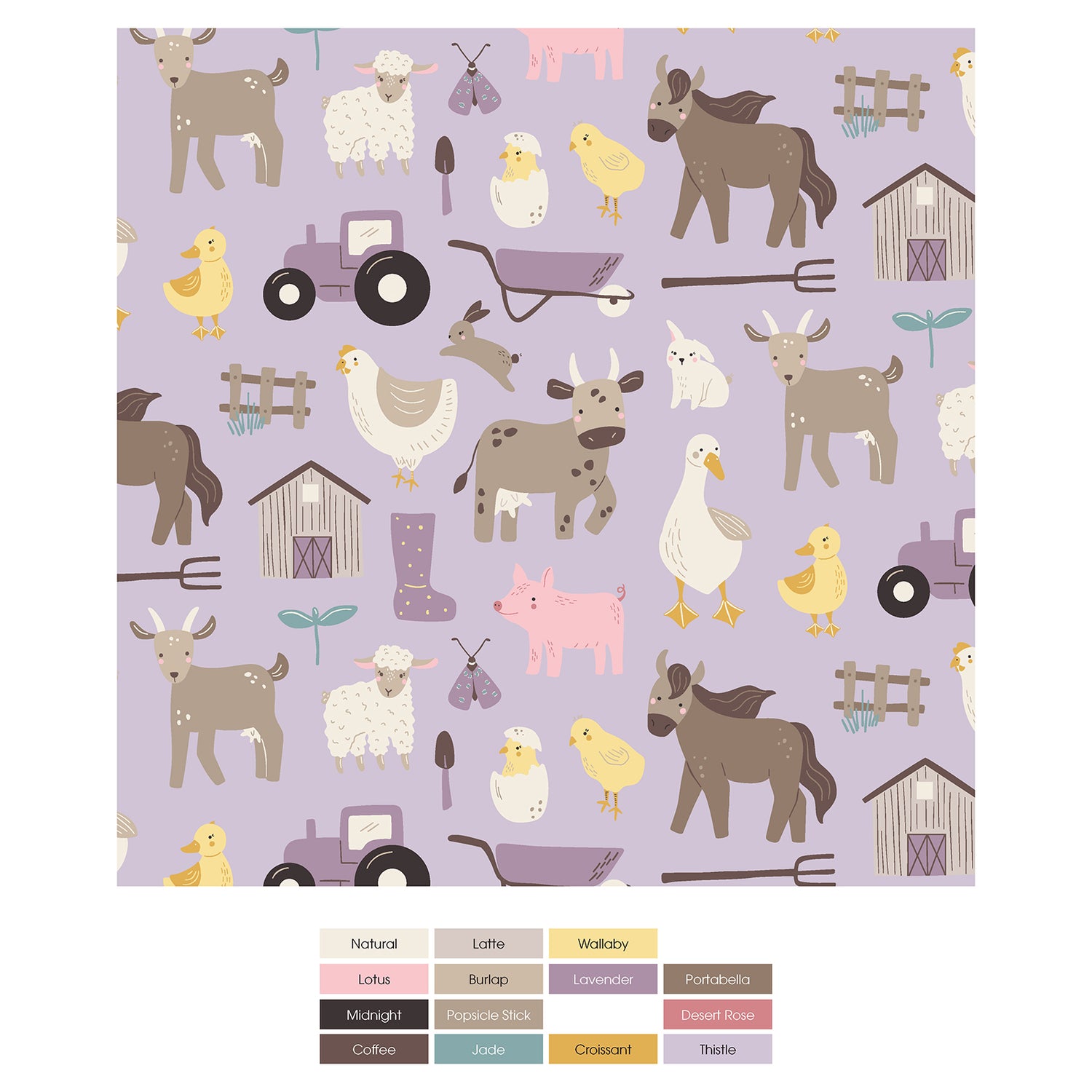Print Convertible Sleeper with Zipper in Thistle Morning on the Farm (317065)