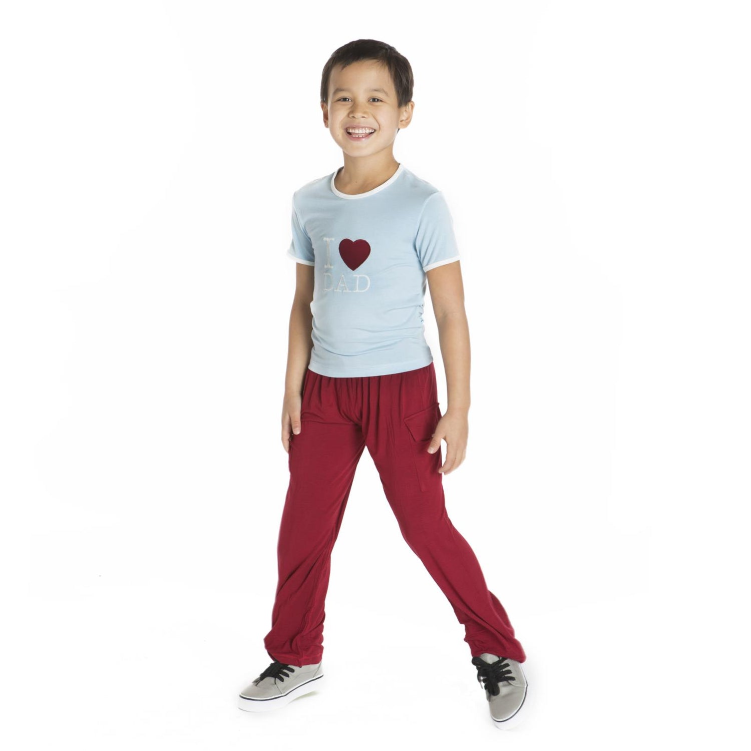 Holiday Short Sleeve Applique Tee in Pond I Love Dad (353762)