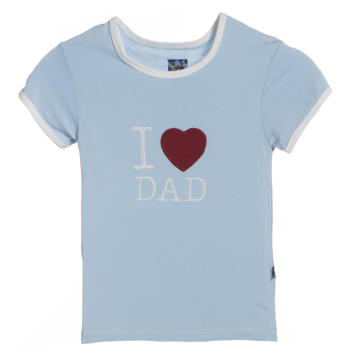 Holiday Short Sleeve Applique Tee in Pond I Love Dad (353766)