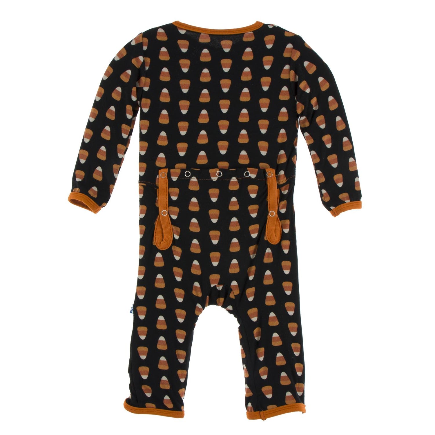 Print Coverall with Zipper in Midnight Candy Corn