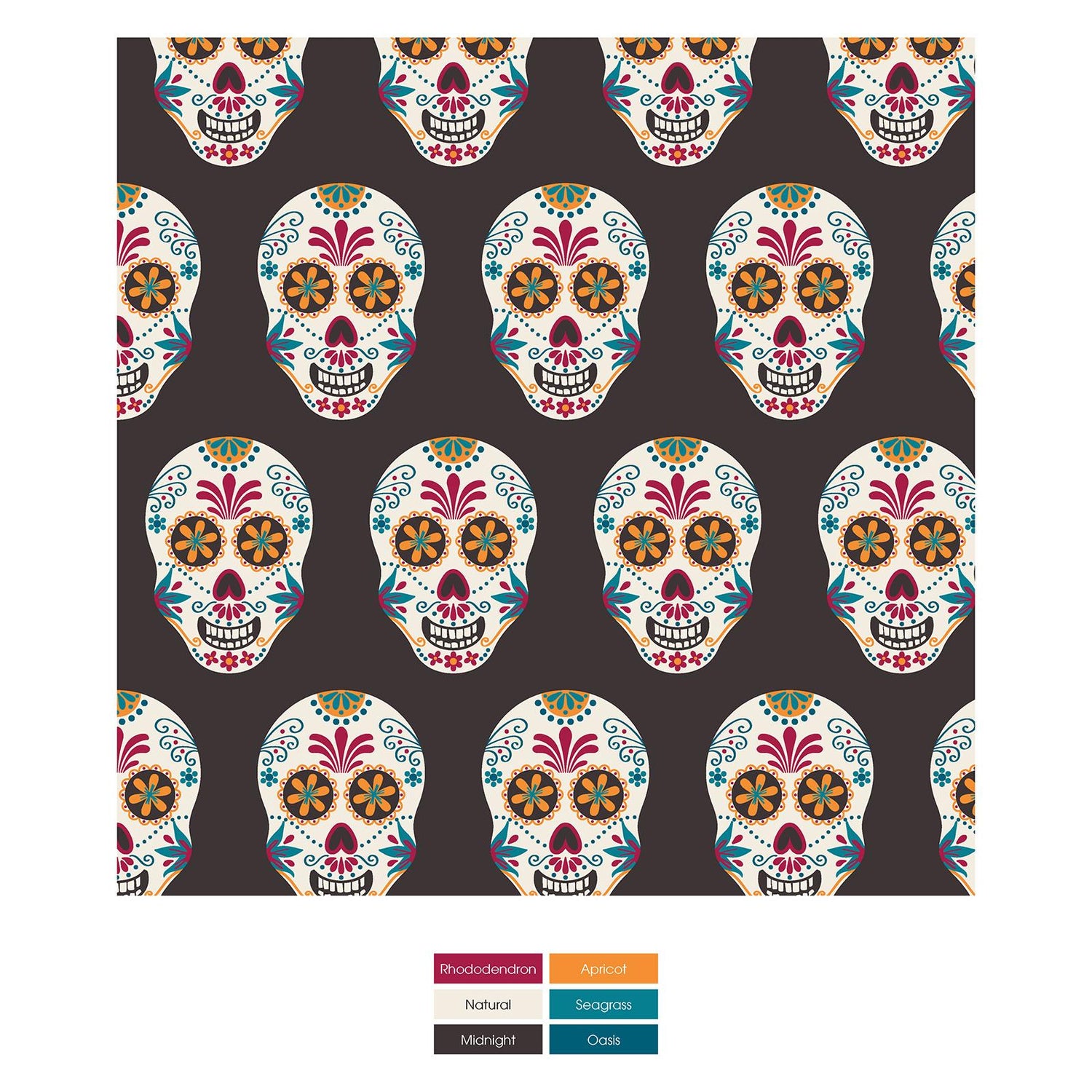 Print Girl's Underwear in Midnight Dia de los Muertos