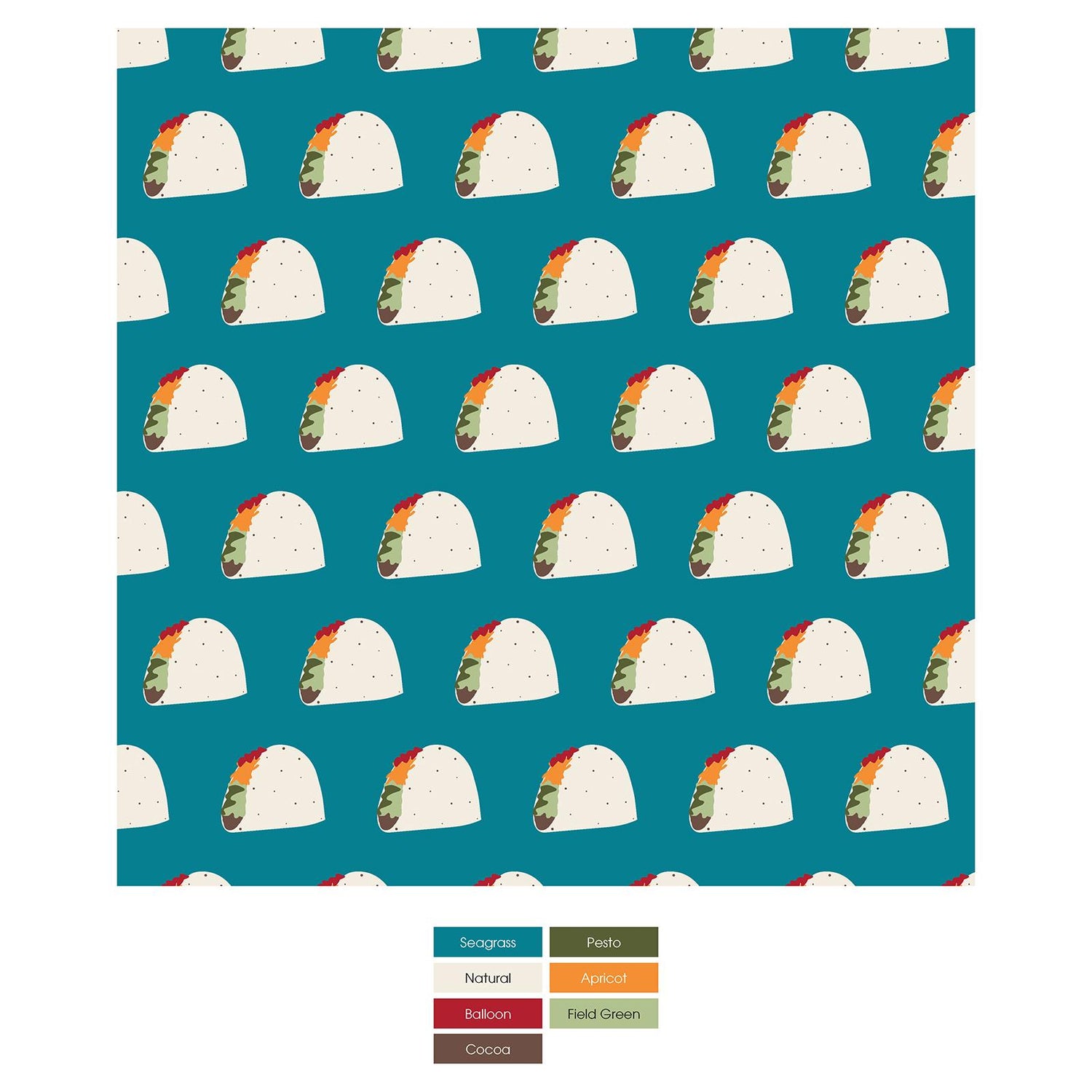 Print Throw Blanket in Seagrass Tacos