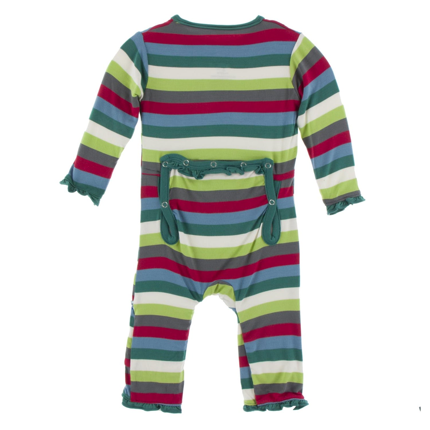 Print Classic Ruffle Coverall with Snaps in 2020 Multi Stripe