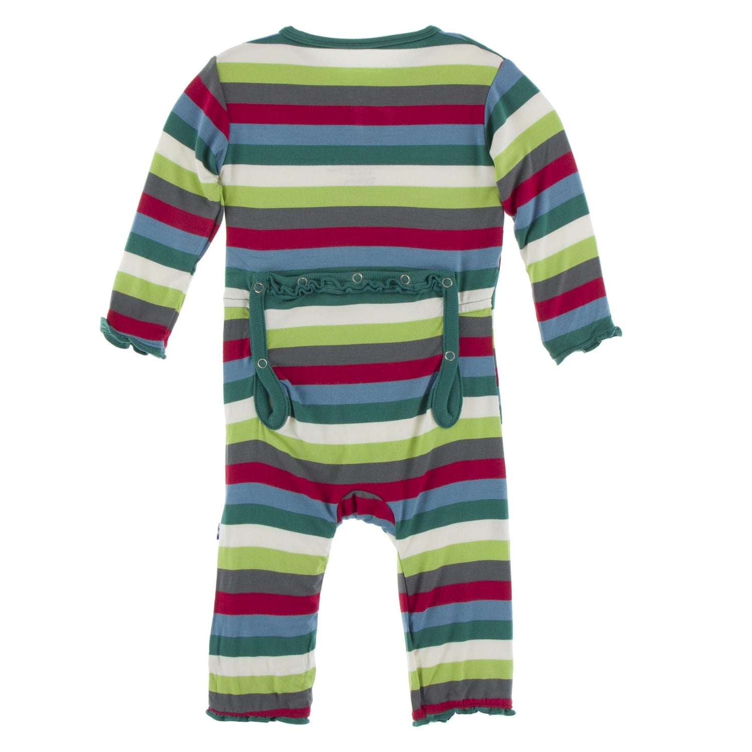 Print Muffin Ruffle Coverall with Zipper in 2020 Multi Stripe