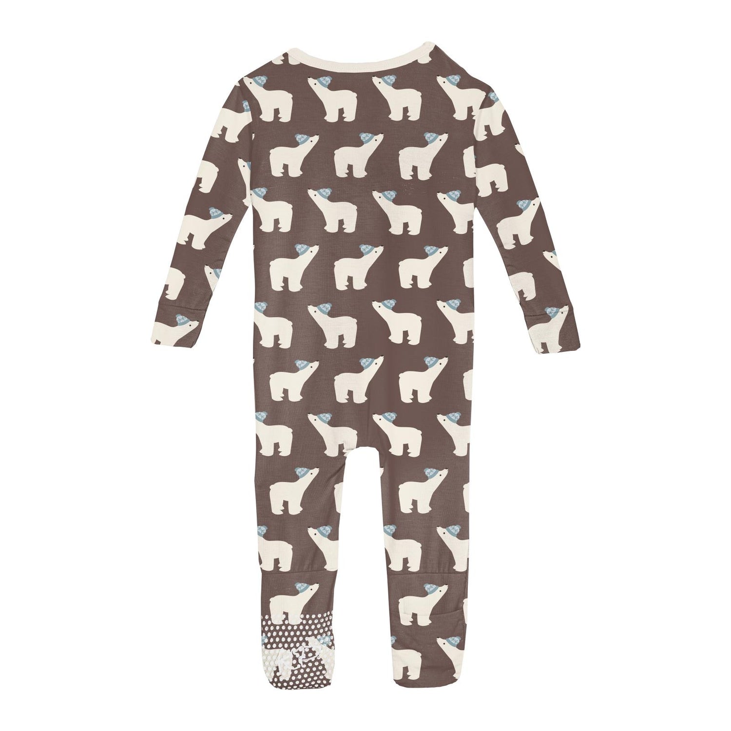 Print Convertible Sleeper with Zipper in Coffee Polar Bears