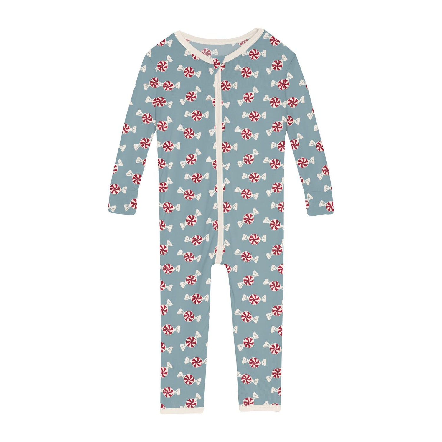 Print Convertible Sleeper with Zipper in Stormy Sea Peppermints