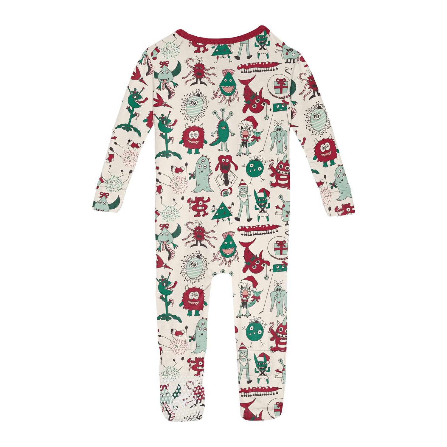 Print Convertible Sleeper with Zipper in Merry Monsters