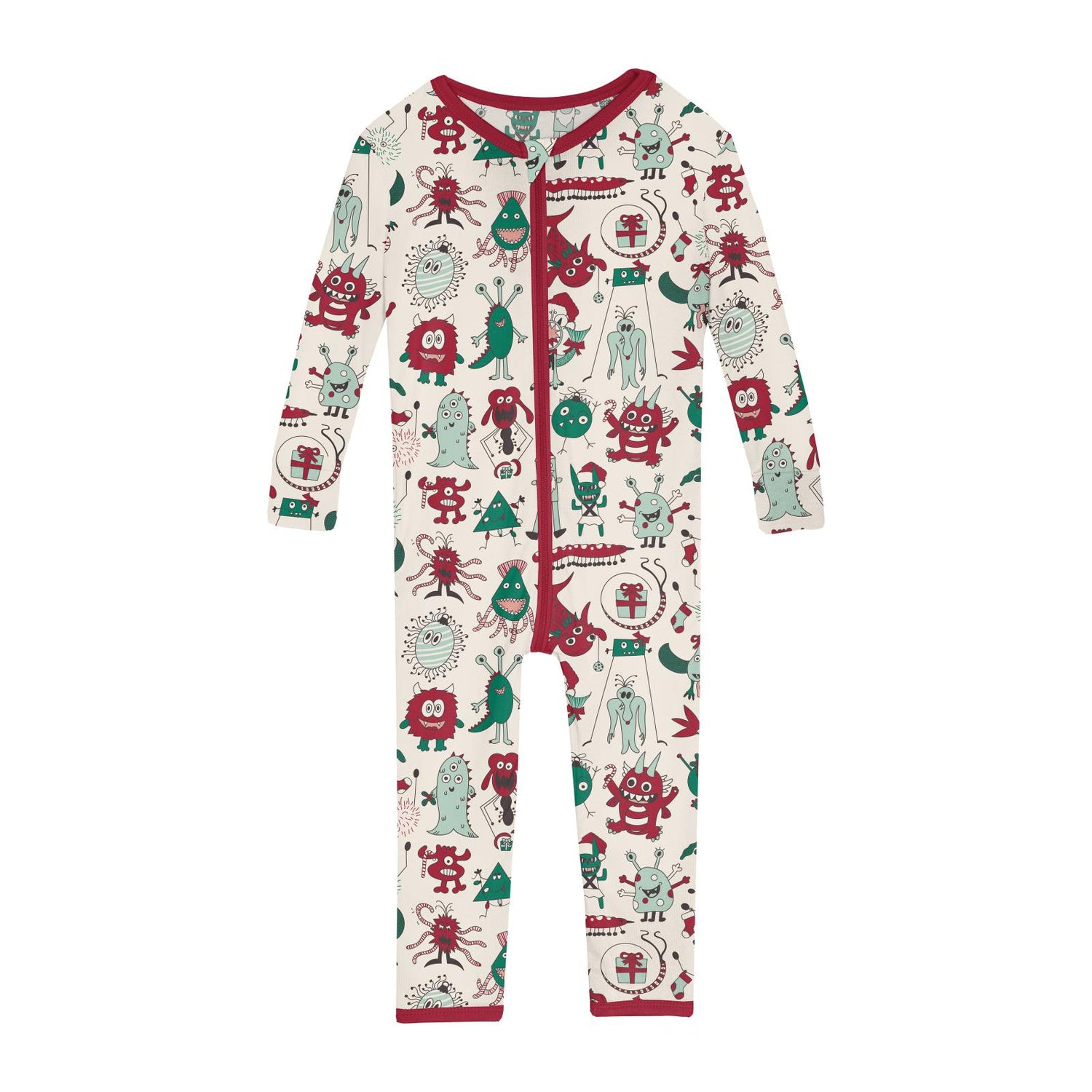 Print Convertible Sleeper with Zipper in Merry Monsters