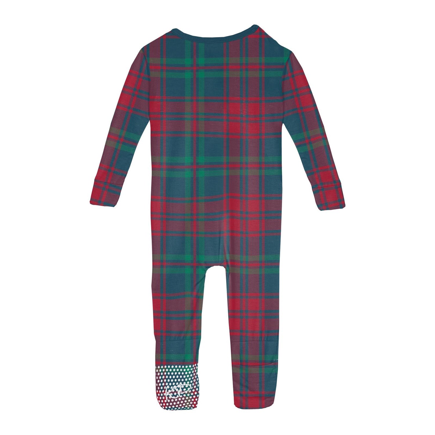 Print Convertible Sleeper with Zipper in Peacock Plaid