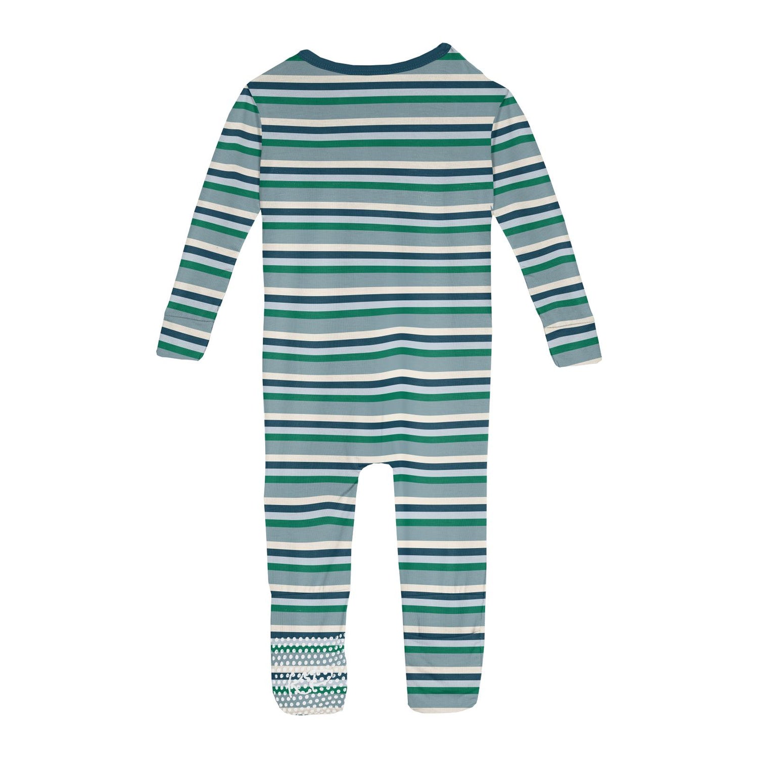 Print Convertible Sleeper with Zipper in Stormy Sea Stripe