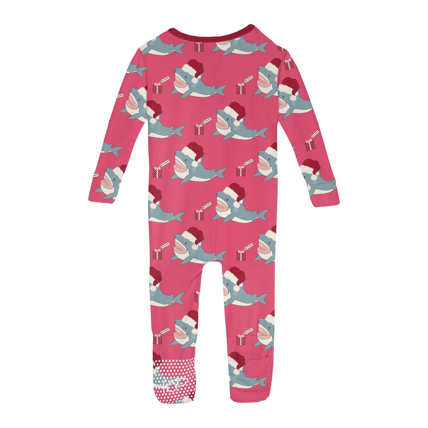 Print Convertible Sleeper with Zipper in Winter Rose Holiday Sharks