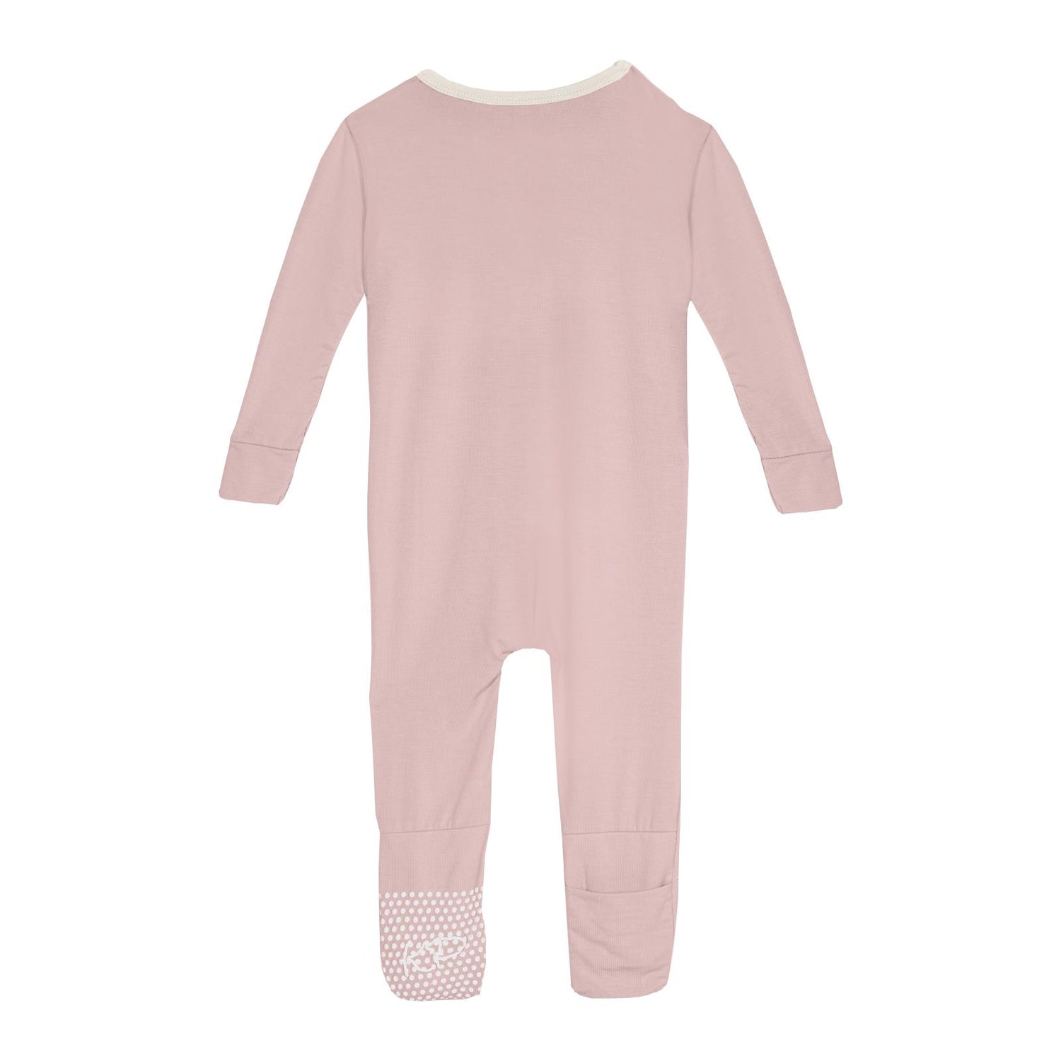 Convertible Sleeper with Zipper in Baby Rose with Natural