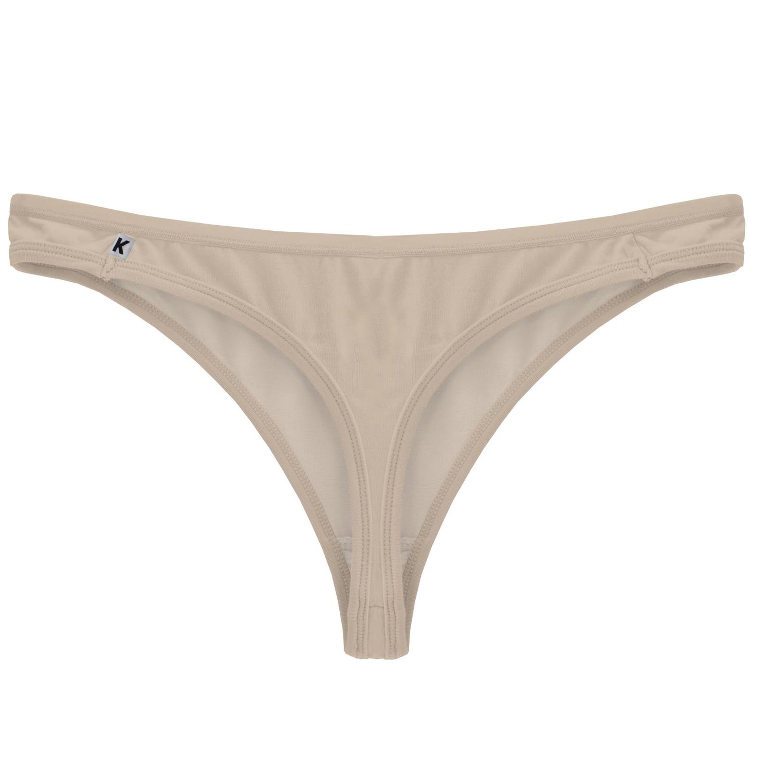 Women's Solid Classic Thong Underwear in Burlap