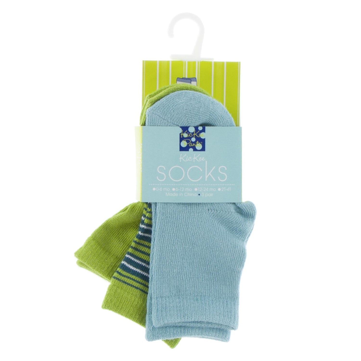 Socks (Set of 3) in Glacier, Cancun Glass Stripe & Meadow (339262)