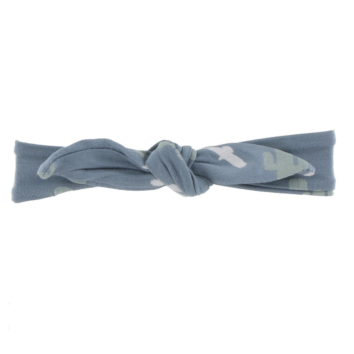 Print Bow Headband in Dusty Sky Cactus (195197)