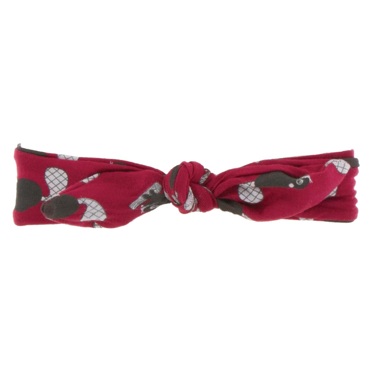 Print Bow Headband in Crimson Busy Beaver (195338)