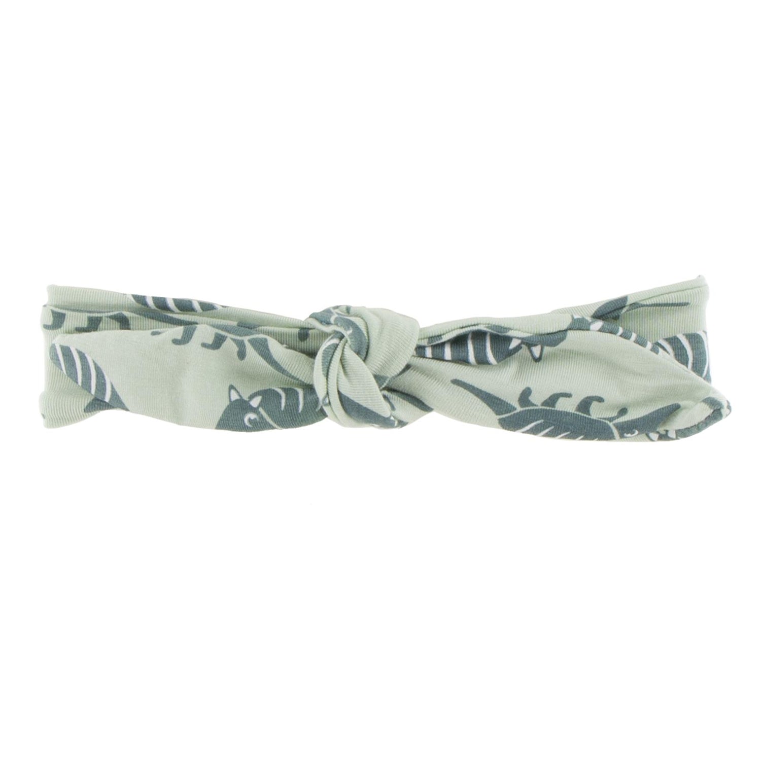 Print Bow Headband in Aloe Armadillo (197071)