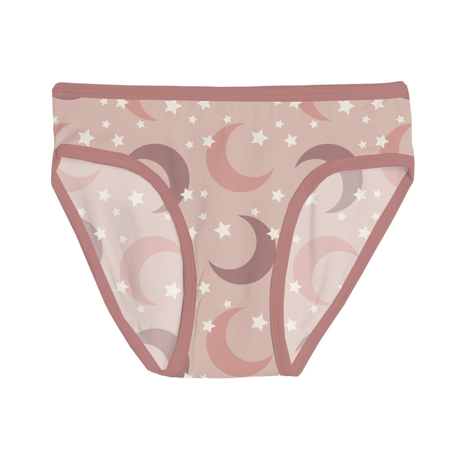 Print Girl's Underwear in Peach Blossom Moon and Stars