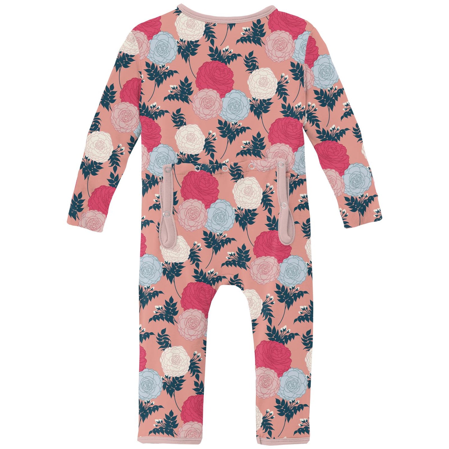 Print Coverall with 2 Way Zipper in Blush Enchanted Floral