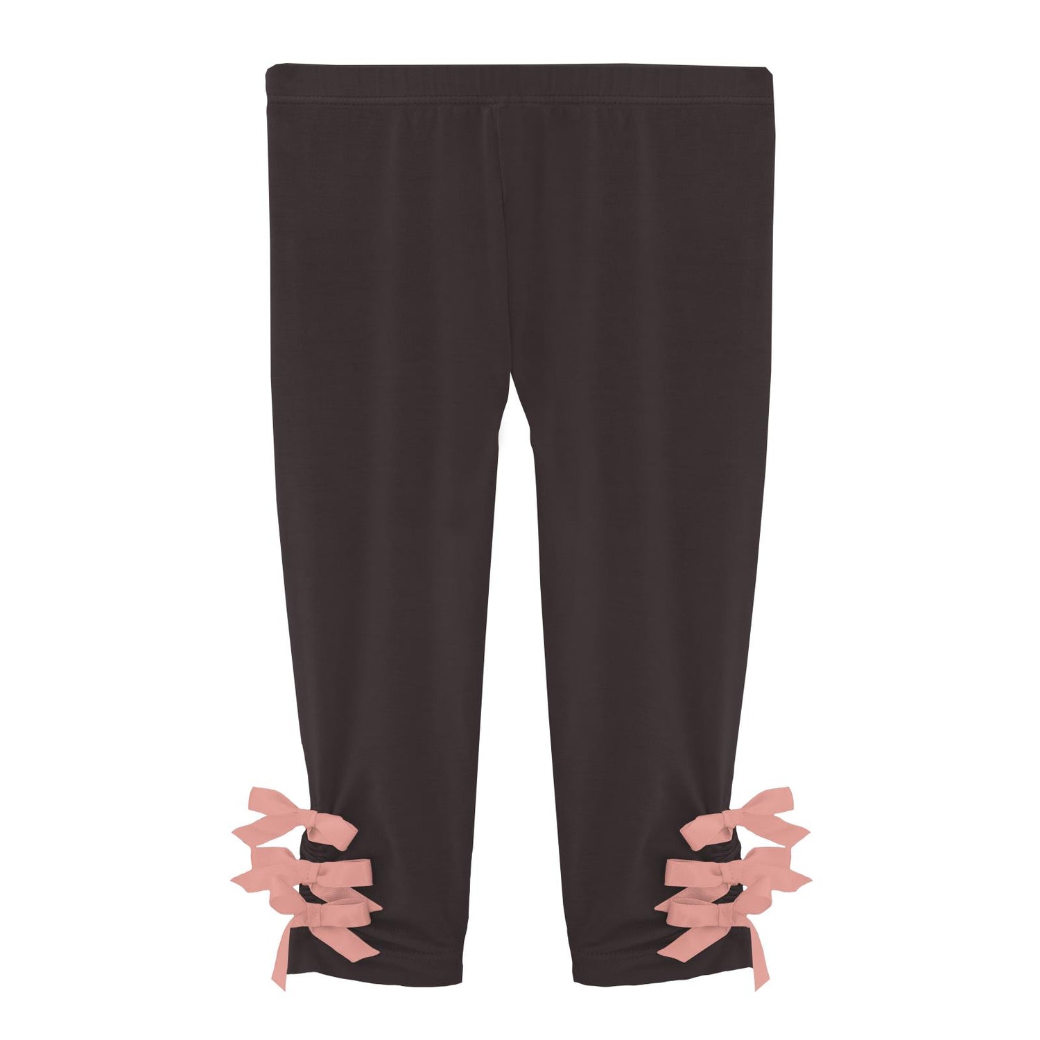 Leggings with Bows in Midnight with Blush